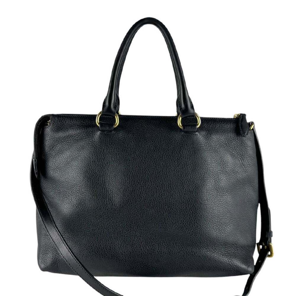 PRADA Black Leather Shoulder Bag - Picture 3 of 14